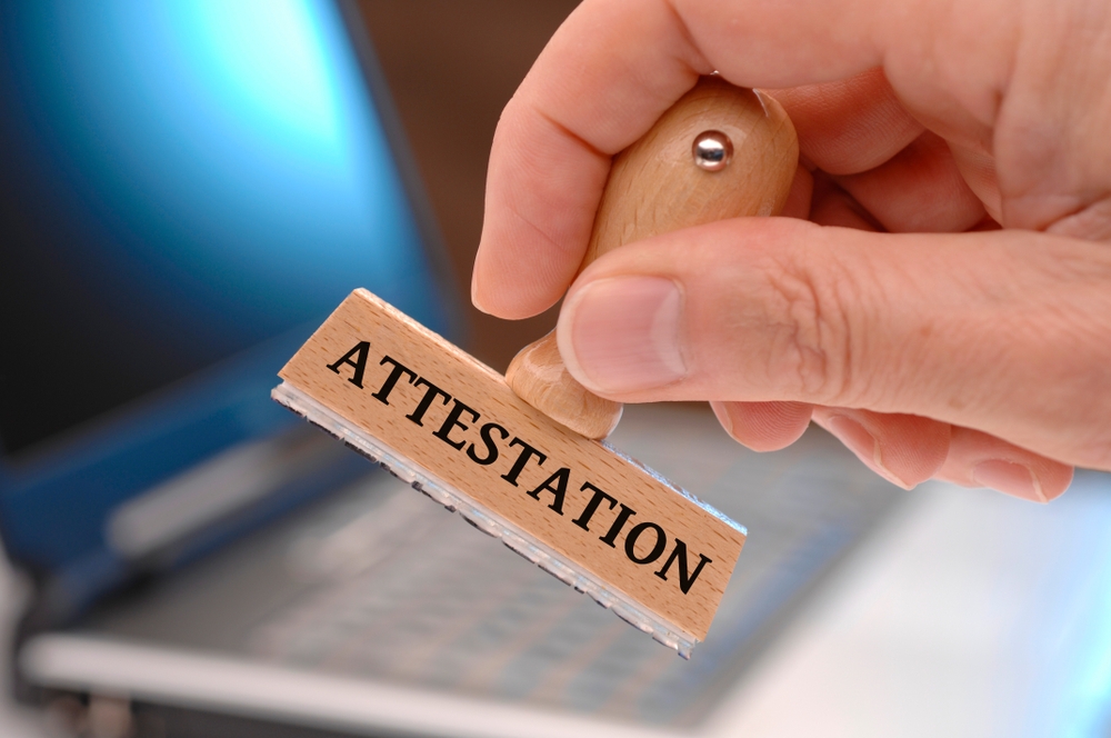 Requirements of Certificate Attestation.